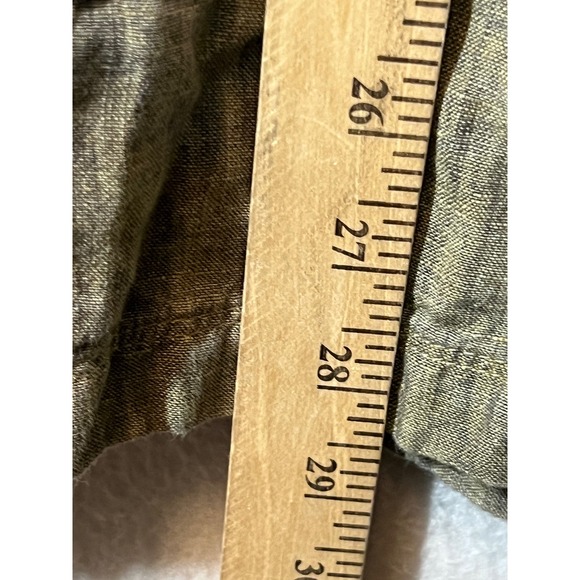 Eileen Fisher XL Green Beige Linen Button Up‎ Shirt Jacket Oversized - Picture 6 of 14